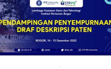 Pendampingan Penyempurnaan Draft Deskripsi Paten IPB Tahun 2022